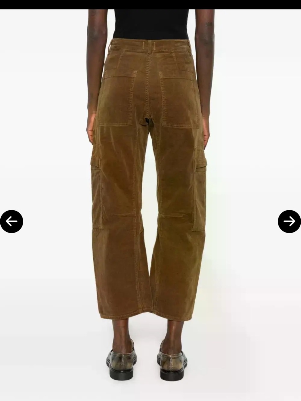 Citizens Of Humanity Size 28 ✨ Marcelle Corduroy Cargo Trousers- Dark Green - Picture 7 of 11